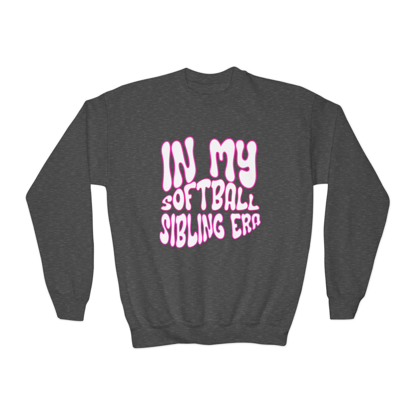 IN MY SOFTBALL SIBLING ERA || Youth Crewneck Sweatshirt