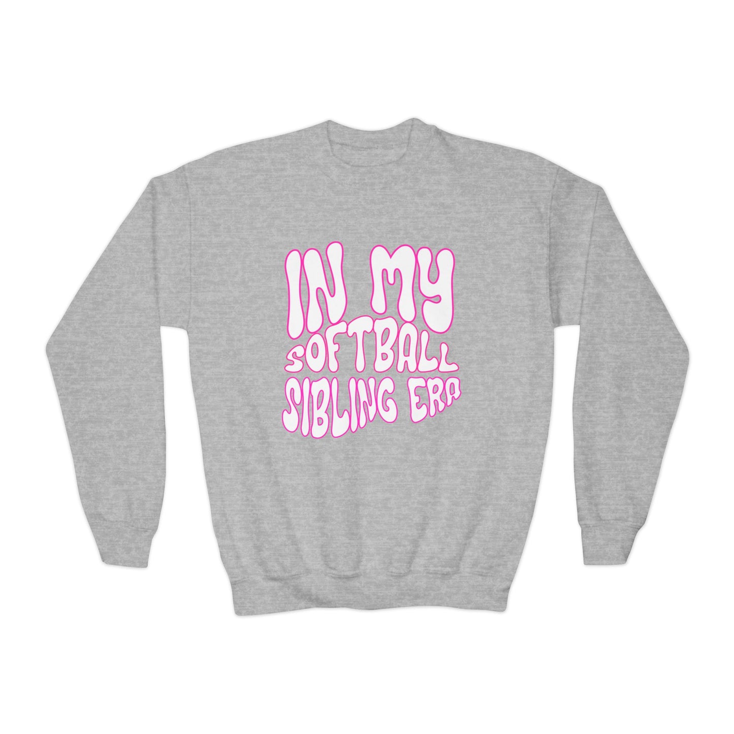 IN MY SOFTBALL SIBLING ERA || Youth Crewneck Sweatshirt