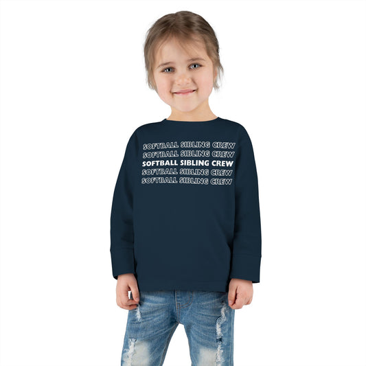 SOFTBALL SIBLING CREW || Toddler Long Sleeve Tee 2T - 6T 8 COLORS