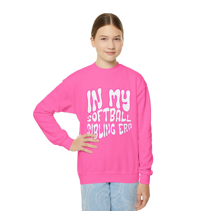 IN MY SOFTBALL SIBLING ERA || Youth Crewneck Sweatshirt