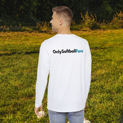 OnlySoftballFans Gear || Men's Moisture Wicking Long Sleeve Shirt