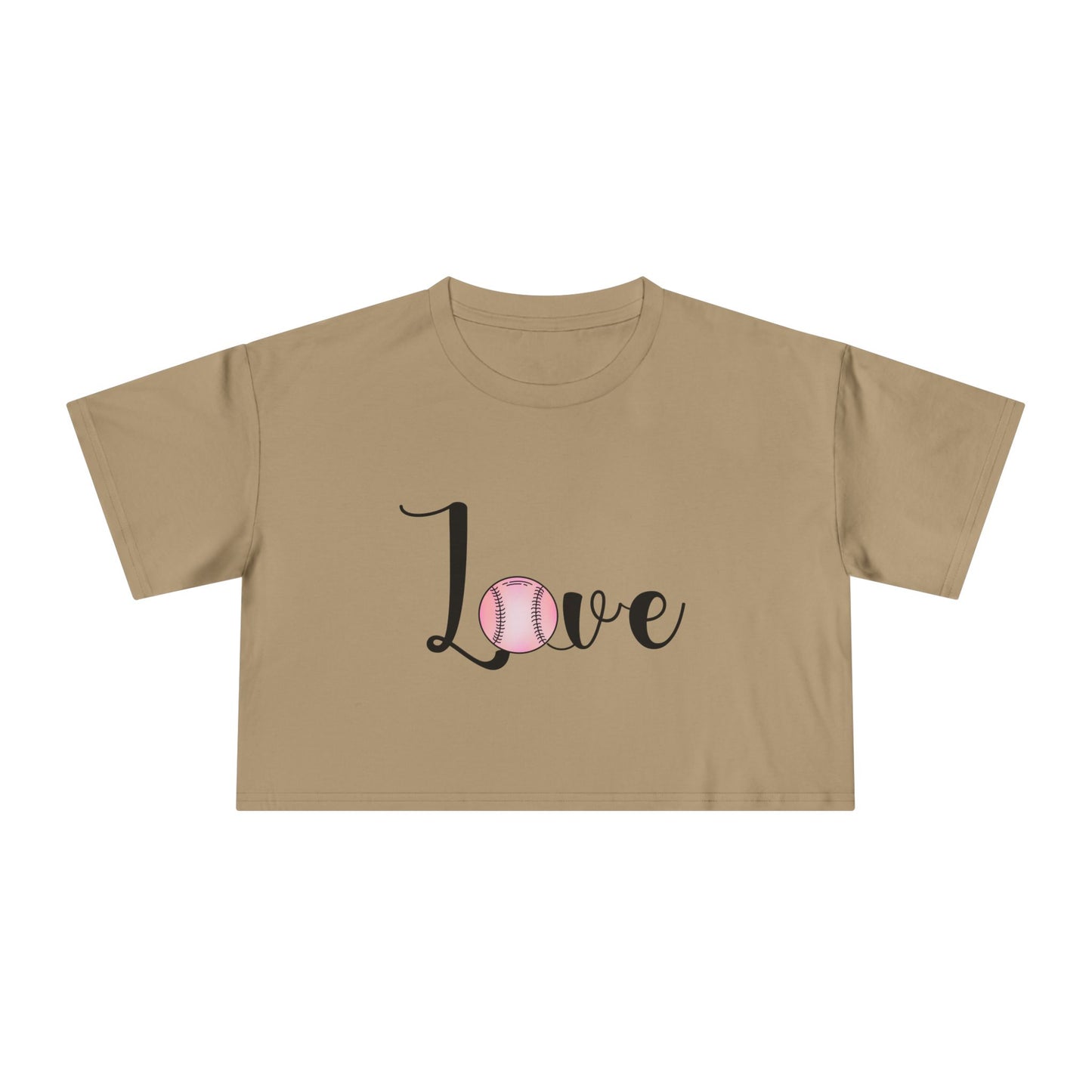 LOVE SOFTBALL || Women's Crop Tee