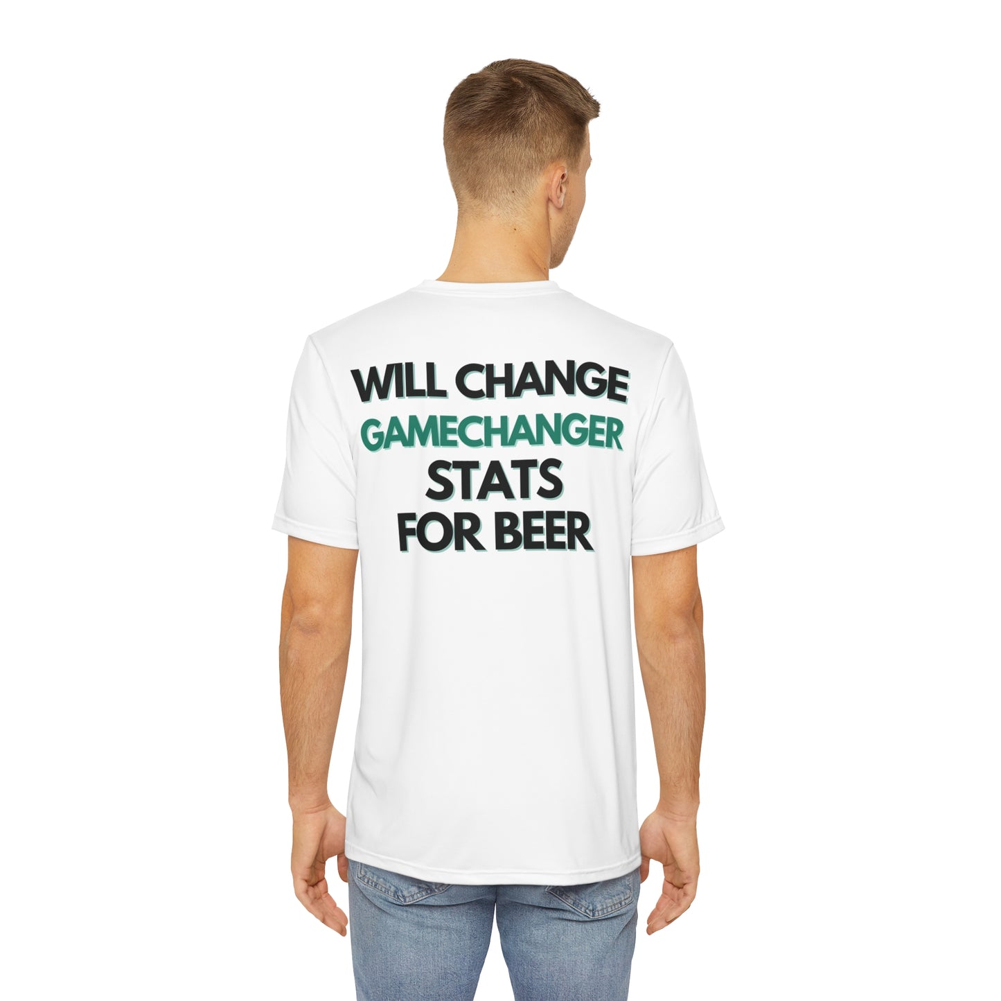 Will Change GameChanger Stats For Beer || Men's Polyester Tee (AOP)